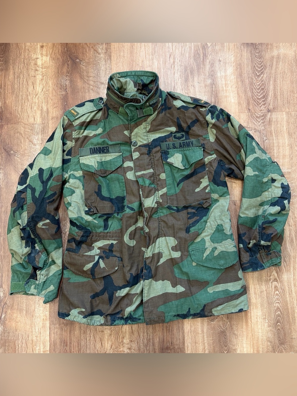 Golden MFG Co US Army Military Field Coat Cold Weather Jacket Medium Reg 80s